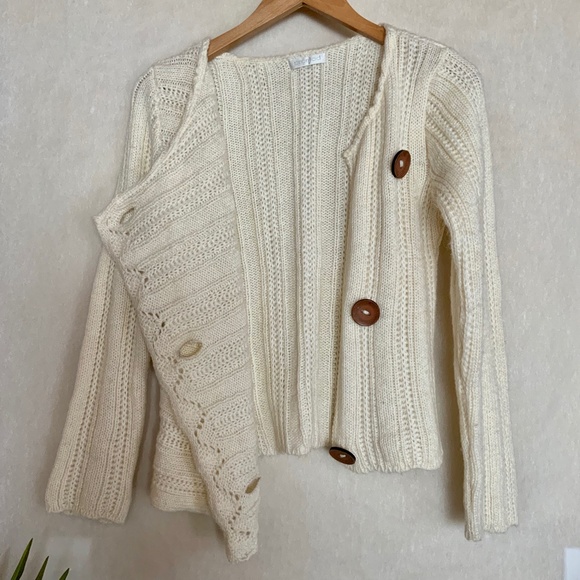 Promod Asymmetrical Button Knit Sweater - Picture 8 of 12
